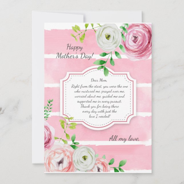 Ranunculus Blume Muttertagskarte Einladung (Vorderseite)