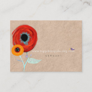 Ranunculus boutonniere Designer Visitenkarte