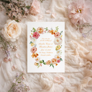 Ranunculus Citrus Sommerhochzeit Save the Date Einladung