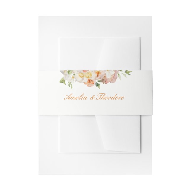 Ranunculus Sommergarten-Einladung Bauchband Einladungsbanderole (Vorderseite Beispiel)