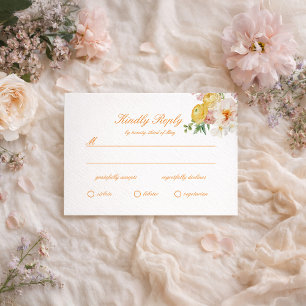Ranunculus Sommergarten Hochzeit RSVP Karte
