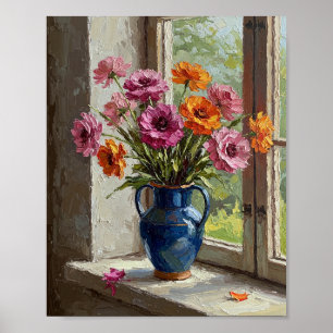 Ranunculus-Strauß   Impressionistisches Stillleben Poster