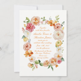 Ranunculus Summer Garden Wedding Invitation Einladung