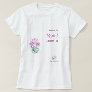 Ranunculus vollständig anpassbarer Brautdusche  T-Shirt