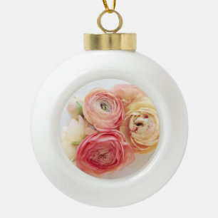 ranunculus warm Keramik Keramik Kugel-Ornament