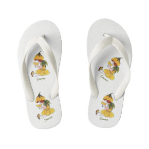 Ranunkel Süßes Blumenkind Vintage Kleines Mädchen Kinderbadesandalen