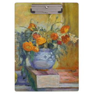Ranunkeln in einer blauen Vase von Pierre Bonnard Klemmbrett