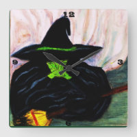 RÄNZUNG DER OZ-MELTING WITCH SQUARE WALL CLOCK