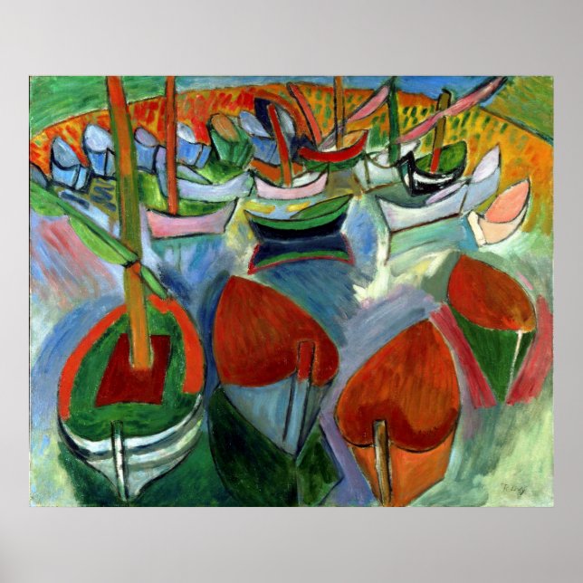 Raoul-Dufy-Boats bei Martigues 1907 Poster (Vorne)