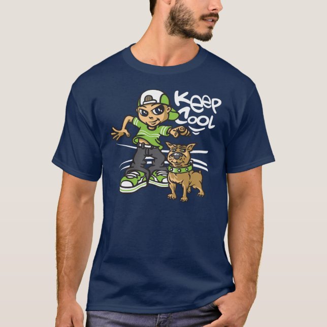 Rap boy and his dog T-Shirt (Vorderseite)