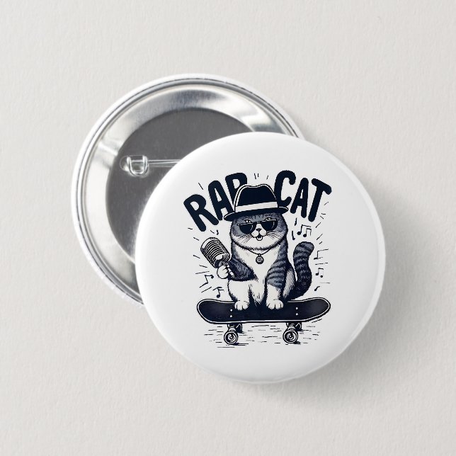 Rap Cat Harmony Button (Vorne & Hinten)