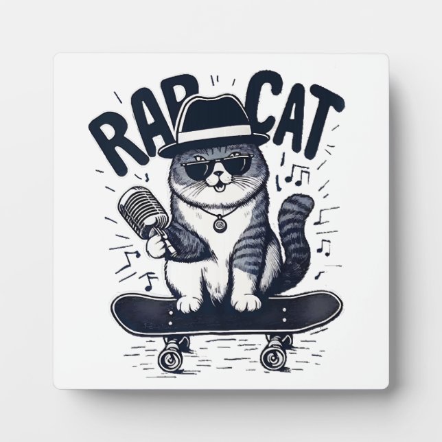 Rap Cat Harmony Fotoplatte (Vorderseite)