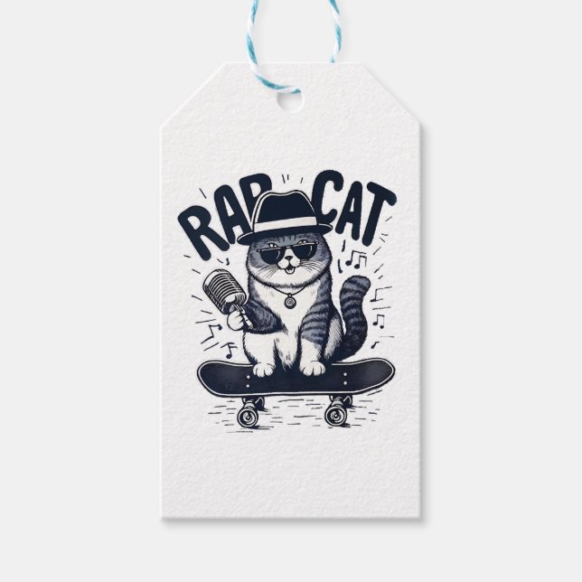 Rap Cat Harmony Geschenkanhänger (Vorderseite)