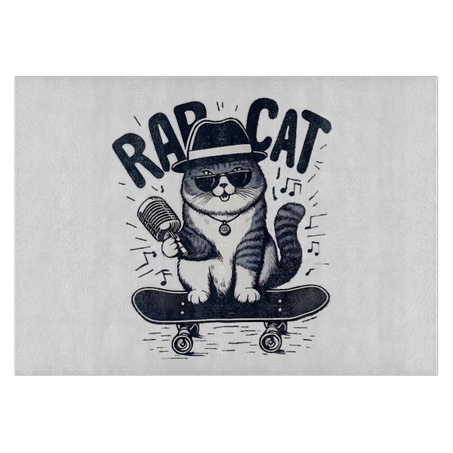 Rap Cat Harmony Schneidebrett (Vorderseite)