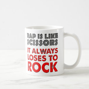 Rap gegen Rock Paper Schere Funny Mug Tasse
