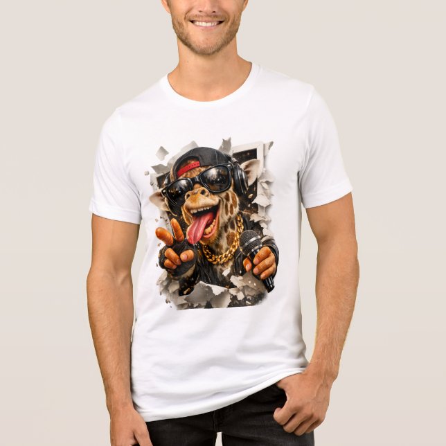 Rap-Giraffe-Breakout-T-Shirt Tri-Blend Shirt (Vorderseite)