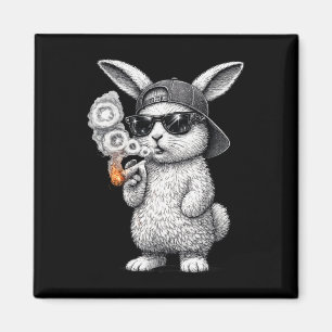 Rap Hip Hop Rauchender Osterhase Cool Männer Fraue Magnet