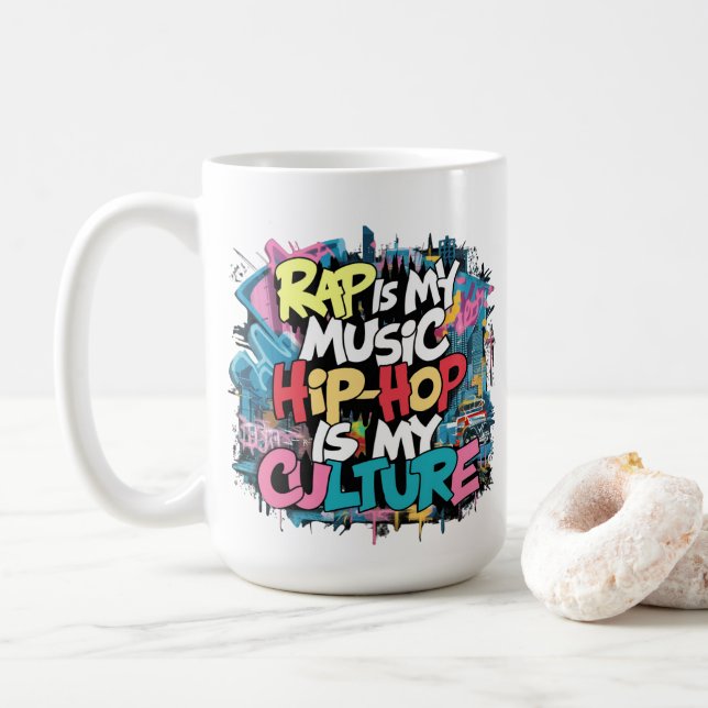 Rap ist meine Musik, Angesagten Hop ist meine Kult Kaffeetasse (Mit Donut)