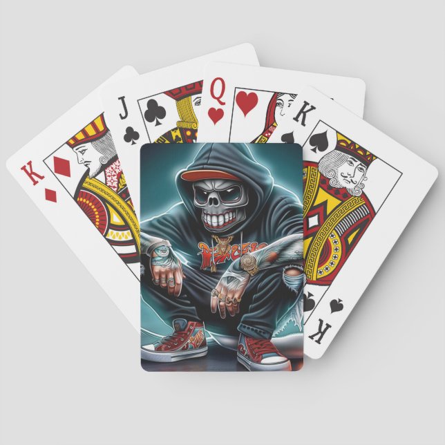 Rap-Kartenspiel 1-8 Spielkarten (Rückseite)