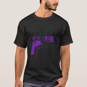 Rap-Mikrofon-Waffe-Strassenkunst in königlichem Pu T-Shirt