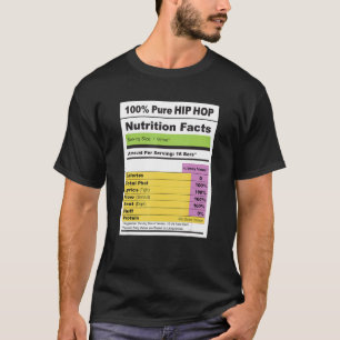 Rap-Musik HIP HOP Nährwertkennzeichnung T-Shirt