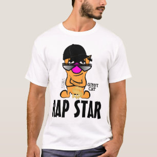 RAP STAR, Hip Hop, Gibby Cat, Funny T - Shirt