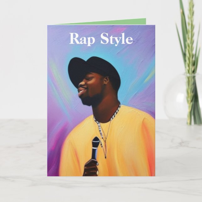 Rap-Stil Dankeskarte (Vorderseite)
