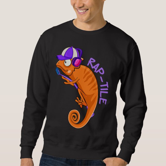 Rap tile Rapper Reptile Lover Hip hop Music Herpet Sweatshirt (Vorderseite)