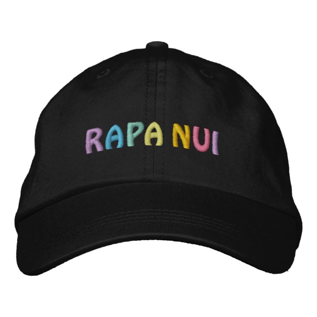 RAPA NUI BESTICKTE KAPPE (Vorderseite)