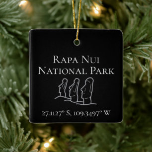 Rapa Nui Latitude & Longitude Personalisiert Keramikornament