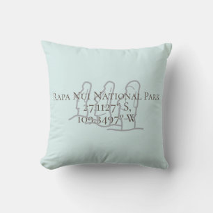 Rapa Nui Latitude & Longitude Throw Kissen