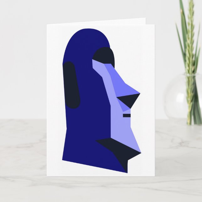 Rapa-Nui Moai - Osterinsel Feiertagskarte (Vorderseite)