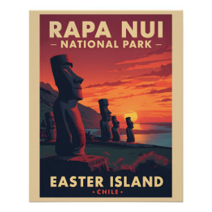 Rapa Nui Nationalpark - Chile - Osterinsel Poster