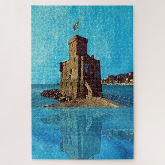 RAPALLO - Italien - Burg - Jachthafen Puzzle (Vertikal)