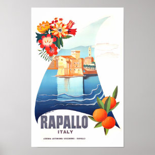 Rapallo Italien Jahrgang Reise Poster