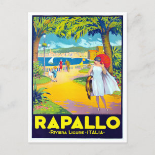 Rapallo Italien Vintage Reise Postkarte