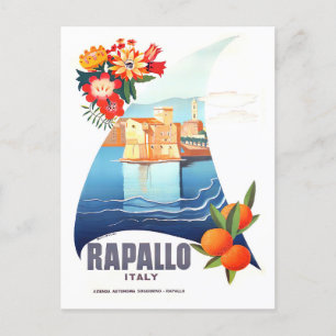 Rapallo Italien Vintage Reise Postkarte
