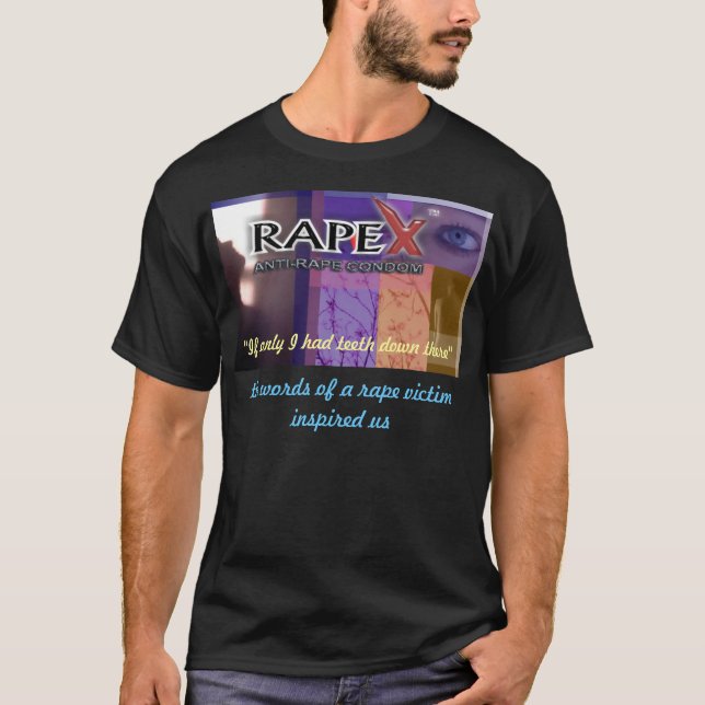 RapeX förderndes schwarzes Shirt (Vorderseite)