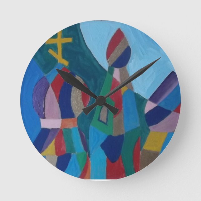 Raphael С anossa Orthodoxe Kirchenuhr Runde Wanduhr (Vorderseite)