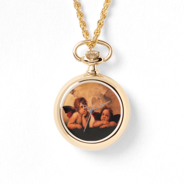 Raphael Angelic Cherub Art Armbanduhr (Vorderseite)