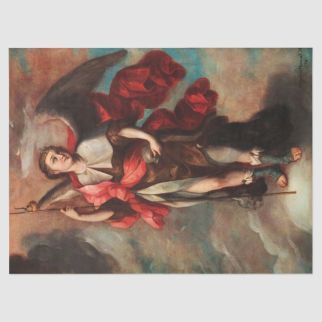 Raphael Archangel von Fray Miguel de Herrera Seidenpapier (Vorderseite)