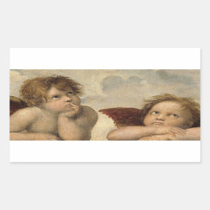 Raphael Cherubs Angels Rechteckiger Aufkleber