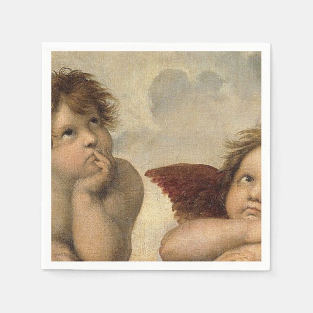 Raphael Cherubs Engel Serviette (Vorderseite)