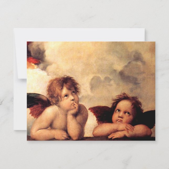 Raphael Cherubs Sistine Madonna Einladungen (Vorderseite)
