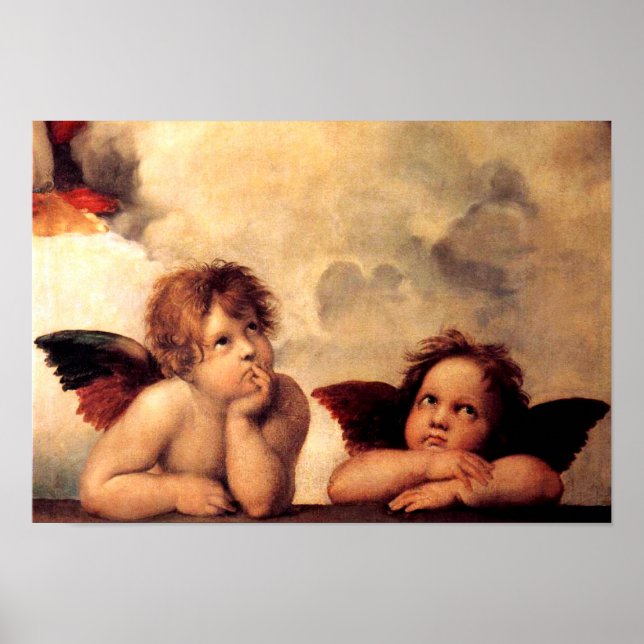 Raphael Cherubs Sistine Madonna Poster (Vorne)
