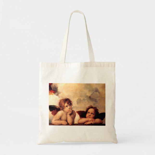 Raphael Cherubs Sistine Madonna Tragetasche (Vorne)