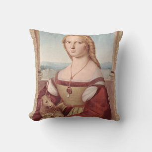 Raphael Dame und das Einhorn Klassische Kunst Kissen