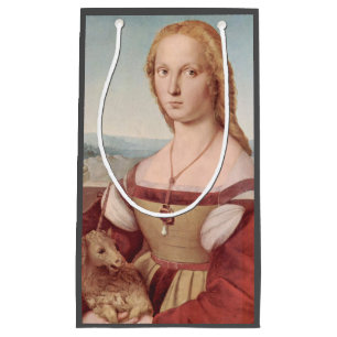 Raphael Dame und das Einhorn Klassische Kunst Kleine Geschenktüte
