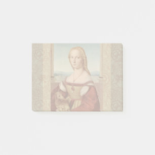 Raphael Dame und das Einhorn Klassische Kunst Post-it Klebezettel