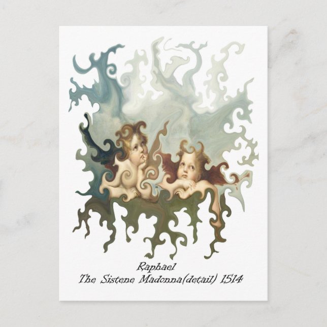 Raphael Detail der Siene Madonna Postkarte (Vorderseite)